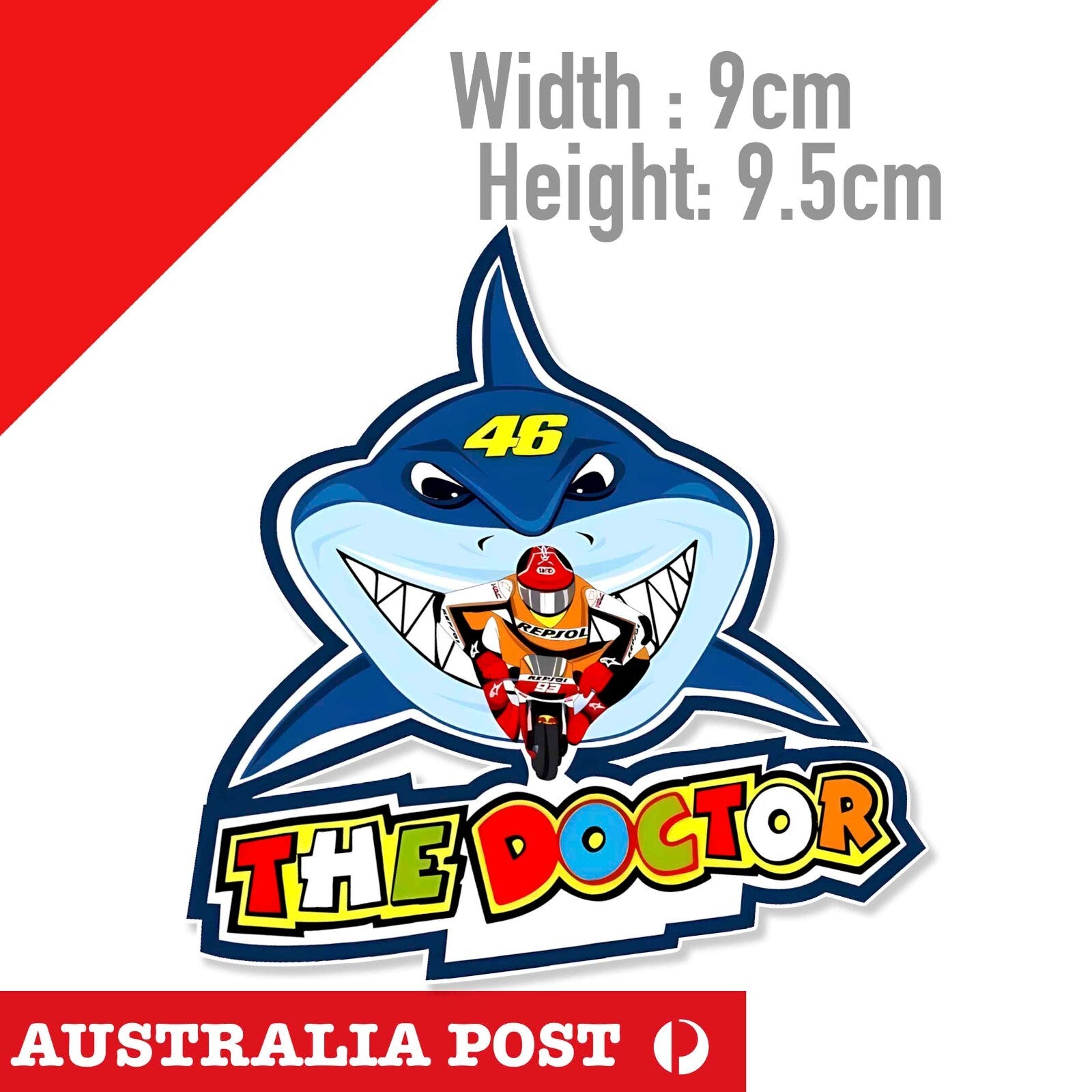 SHARK Rossi Valentino 46 Helmet JDM  Laptop , Car  Vinyl  Sticker