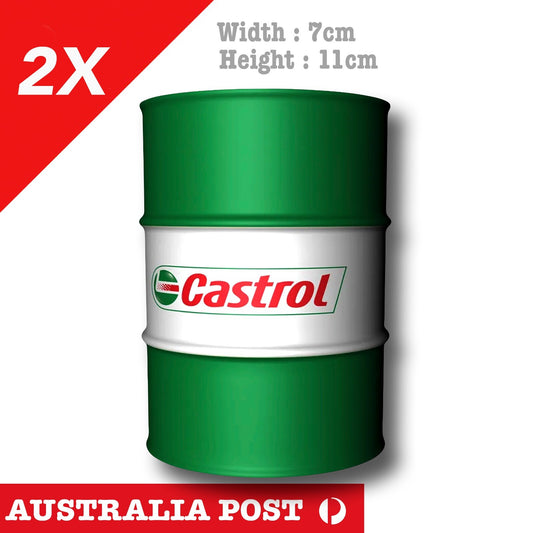 Castrol Engine Oil Drum Barrel Vintage Rusted Oil Can Sticker