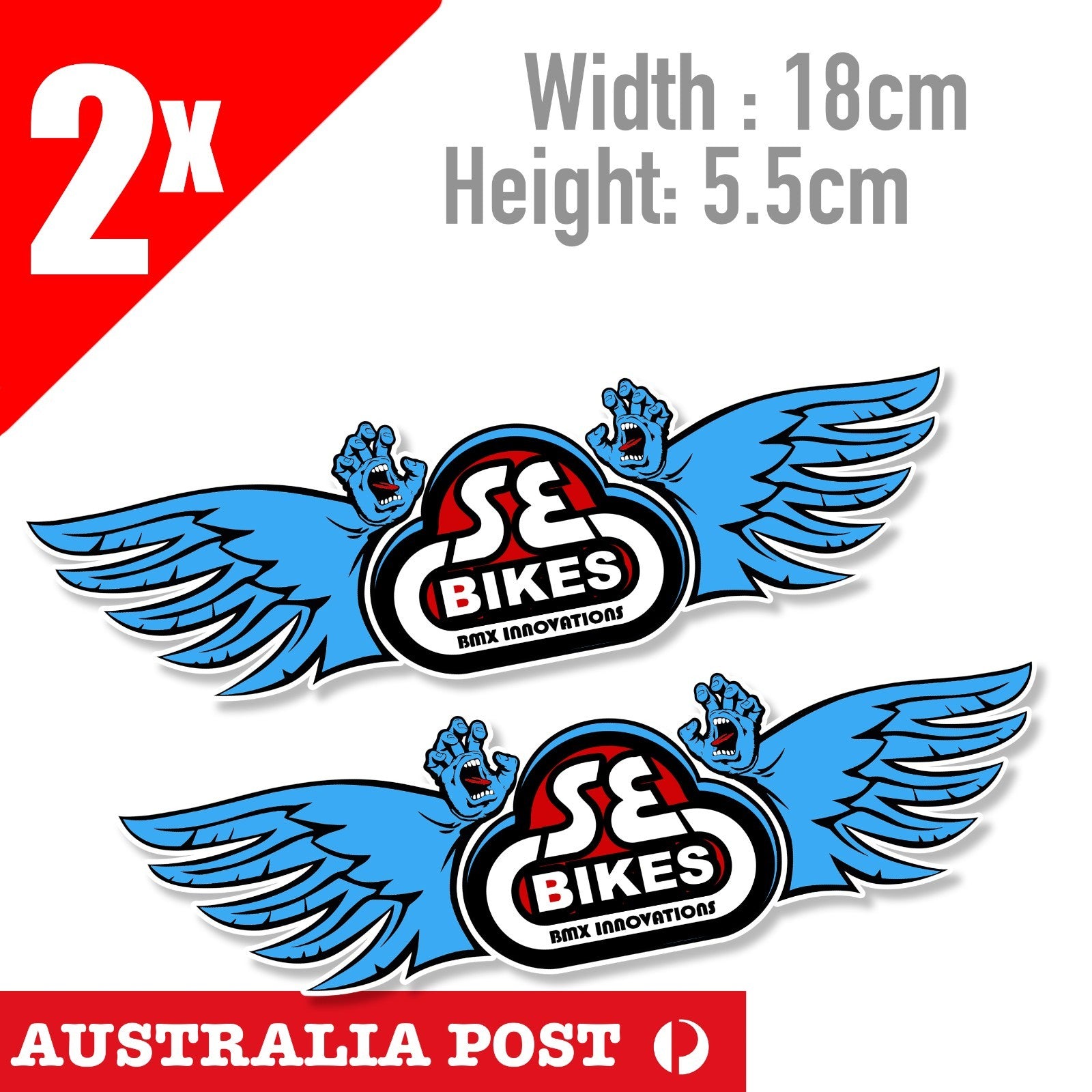 SE Racing Floval Flyer Decal Sticker Kit with Landing Gear fork, BMX Sticker