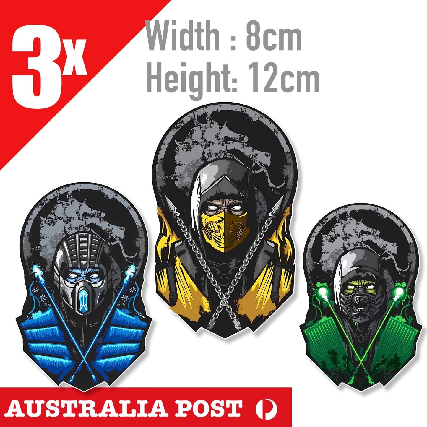 MortalCombat, Sub Zero and Scorpion Fighter, Mortal Combat Ninja Sticker