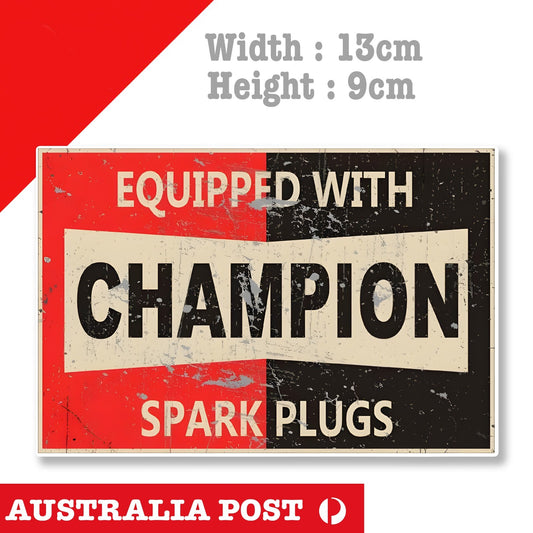 CHAMPION Spark Plug Logo Vintage Old Retro Logo Vinyl  Sticker