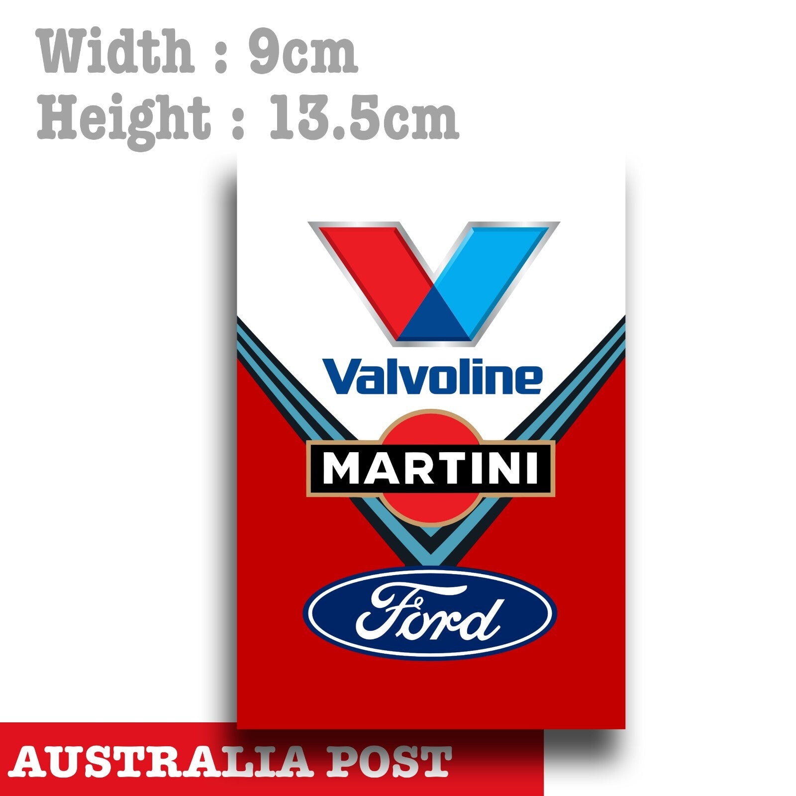 Martini Racing FORD VALVOLINE Oil Logo Decal Sticker – Astro Stickers