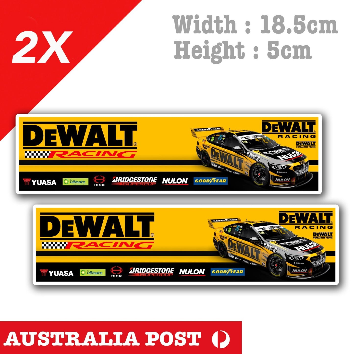 HOLDEN Commodore DEWALT Racing Car Banner Supercars Banner Vinyl  Sticker