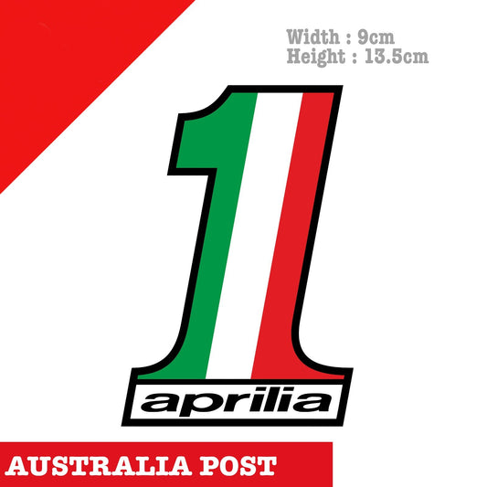 Aprilia Number 1 Logo Laptop , Car  Decal Sticker 