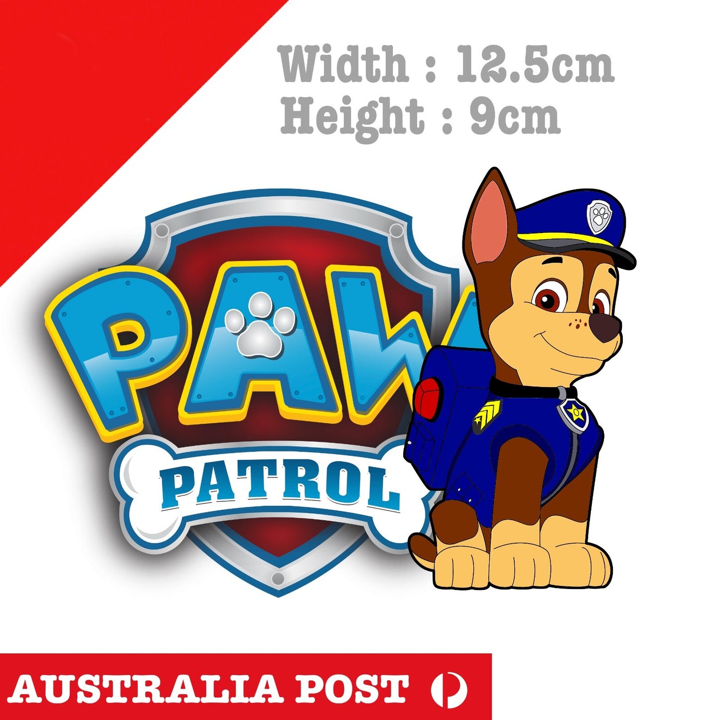 PAW Patrol Cartoon Logo,Paw Patrol Chase Cartoon Sticker