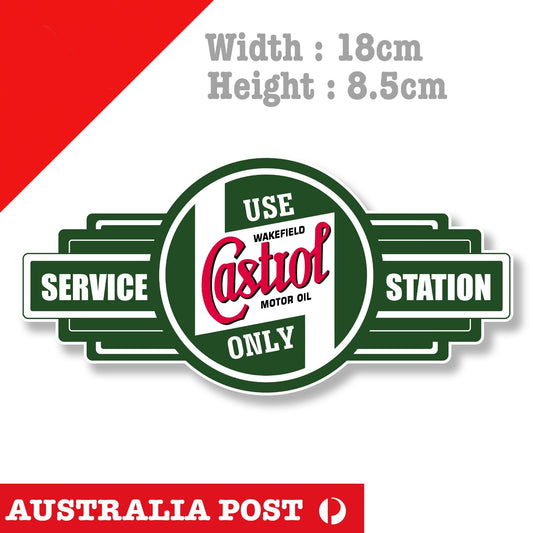 Castrol Oil  Logo Service Station Motor Oil Sign Vintage Retro Sticker 