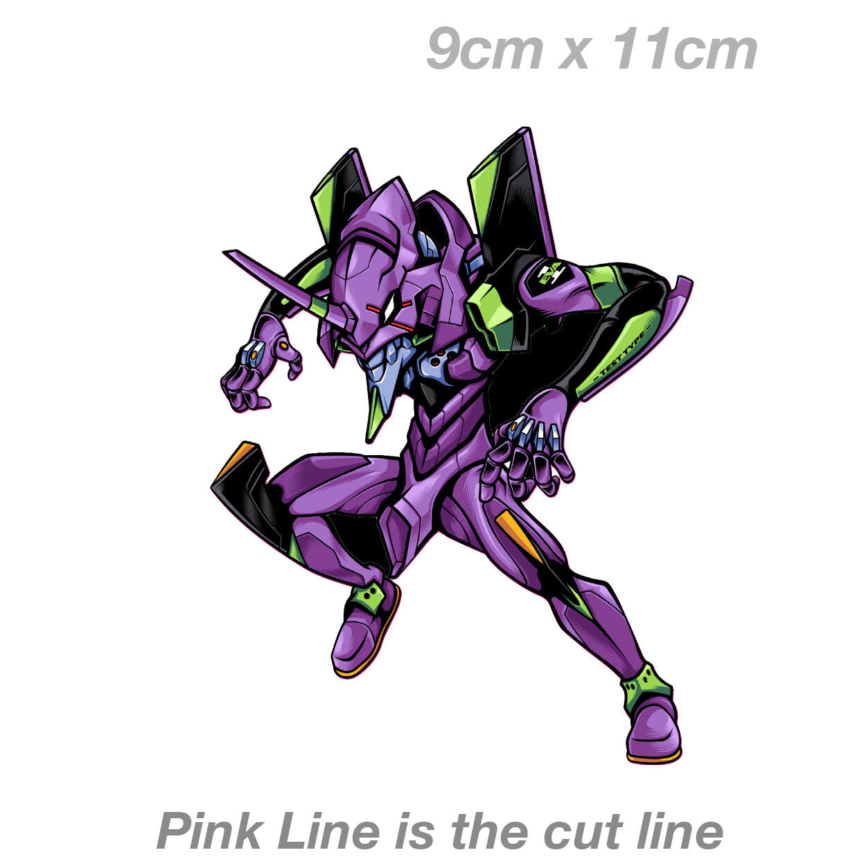 Evangelion Unit-01 终 JDM Robot Vinyl  Sticker 