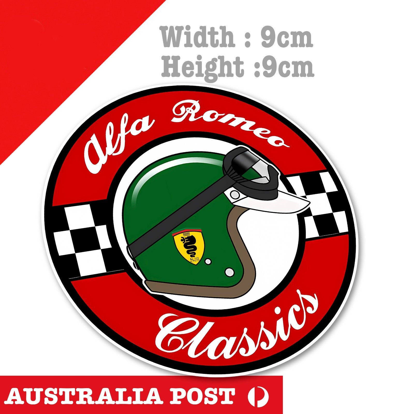 Alfa Romeo Helmet Racing, Motorcycle, Helmet, Fuel Tank Sticker