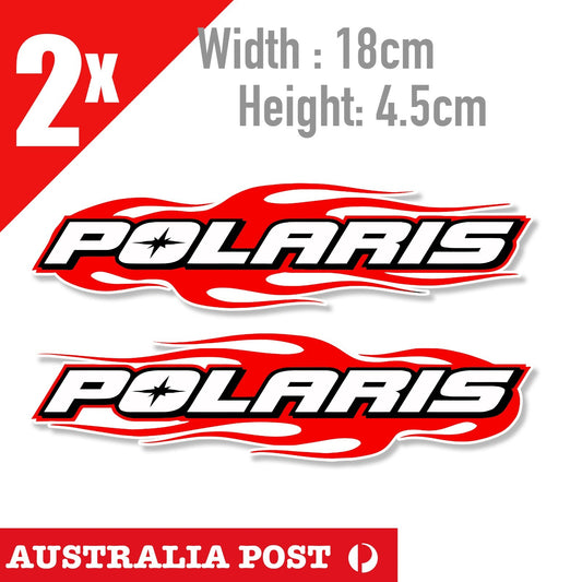 POLARIS Off Road Vehicle Flame Banner  Sticker