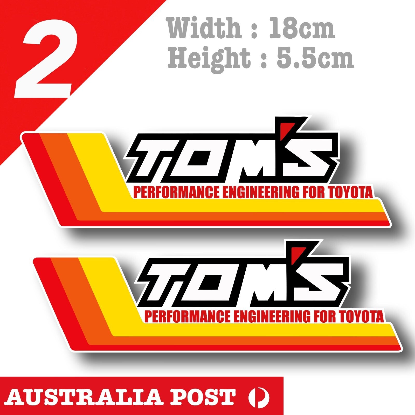 TOYOTA TOM's Performance Engineering for Toyota , Toyota TRD Logo sticker