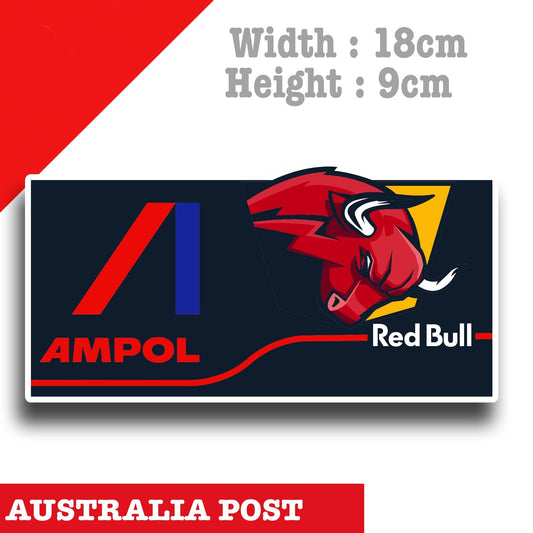 Red Bull AMPOL Australia Angry Bull Logo  Sticker