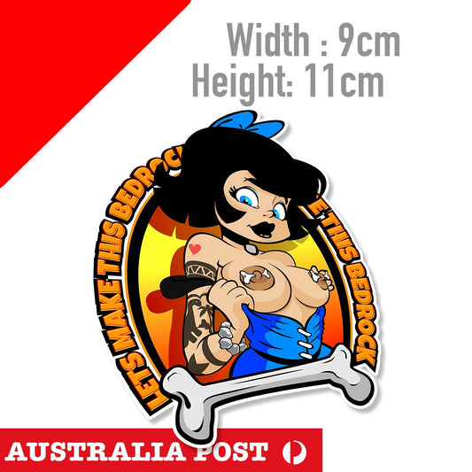 FLINTSTONES Betty Rubble Sexy Pin Up Girl, Bedrock , Fridge, Toolbox Sticker