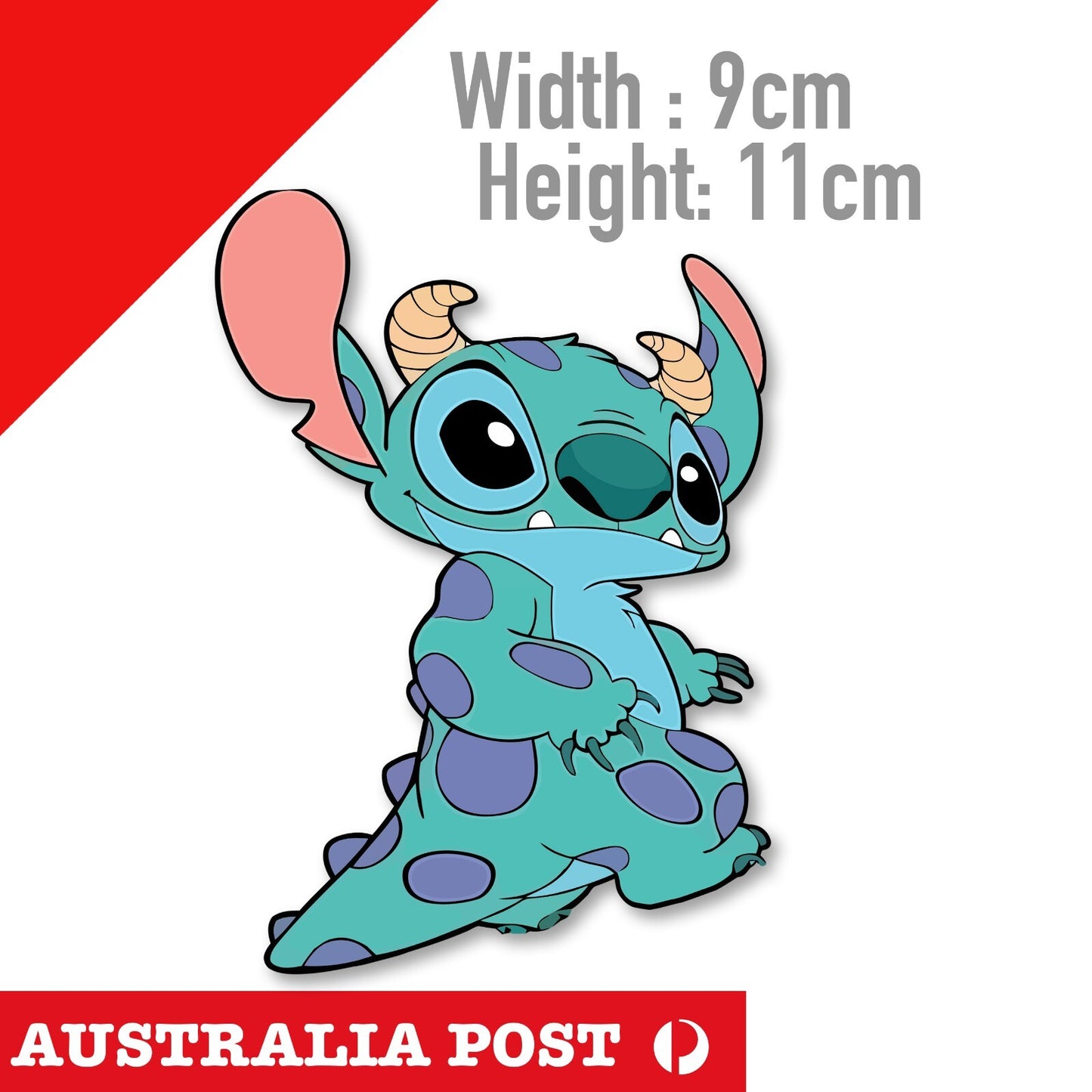 Stitch As Dinosaur  Funny Cartoon Sticker