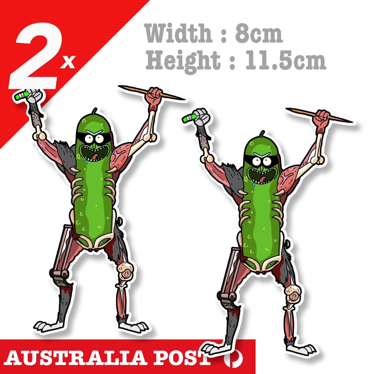 Rick and Morty , Rick Pickle Cartoon Funny Sticker