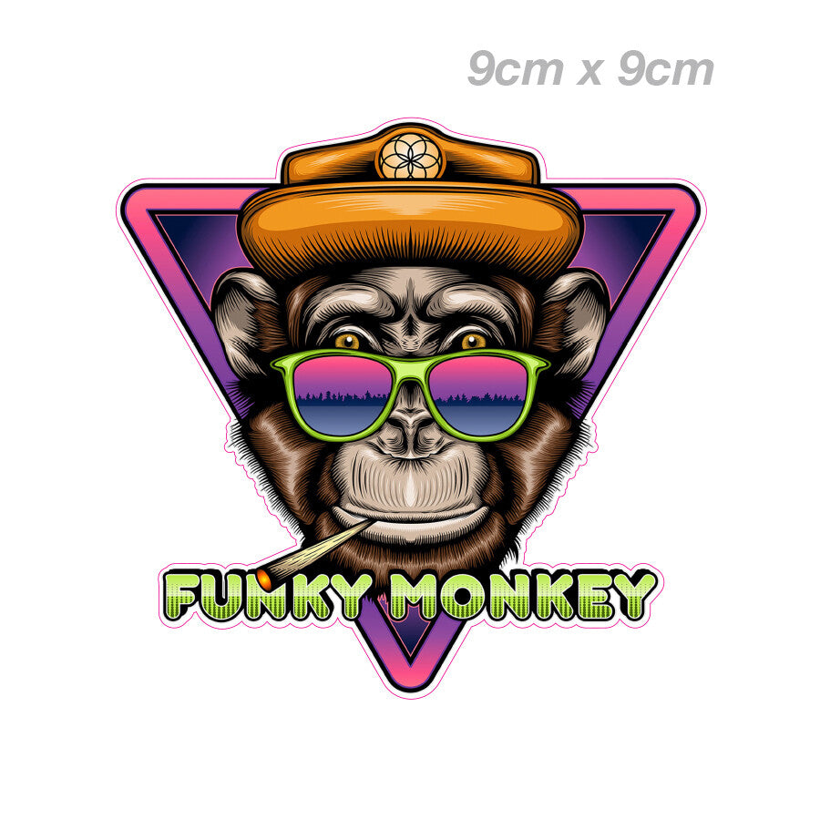Funky Monkey Funny   Laptop , Car  Decal Sticker 