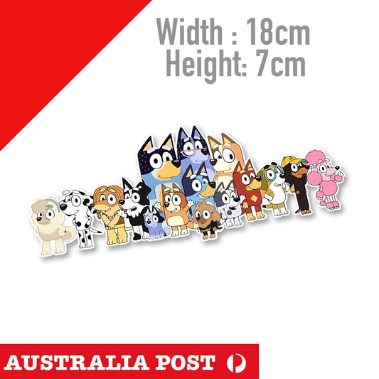 Bluey Friends Round Cartoon Sticker