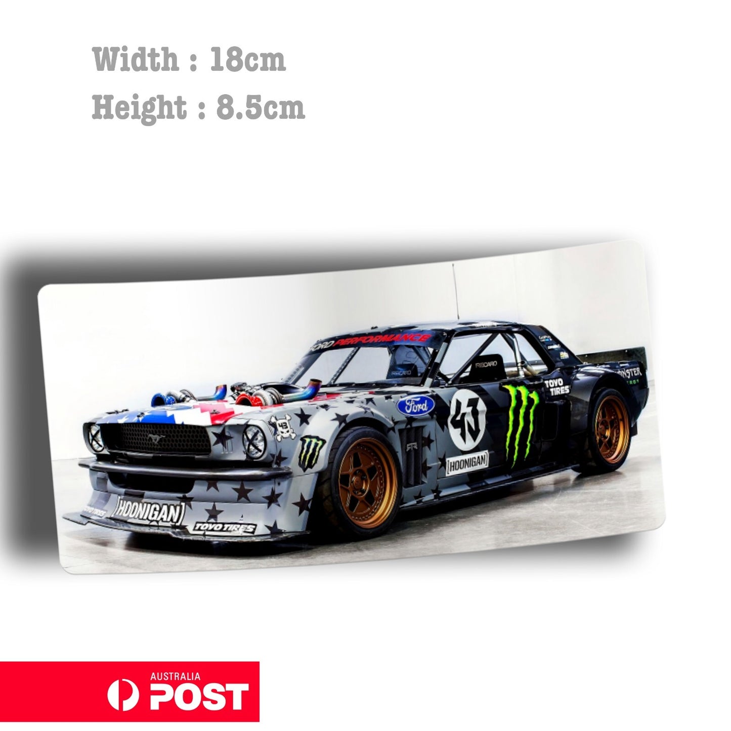 FORD Mustang GT HOONIGAN  Ken Block 43 Sticker