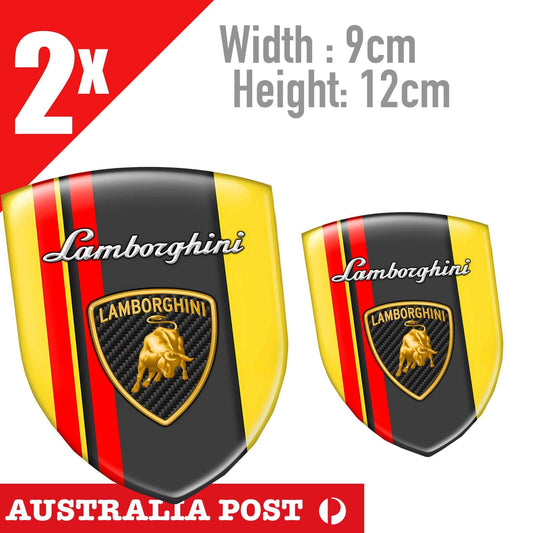 Lamborghini Emblem  Red Lines  Logo  Stickers