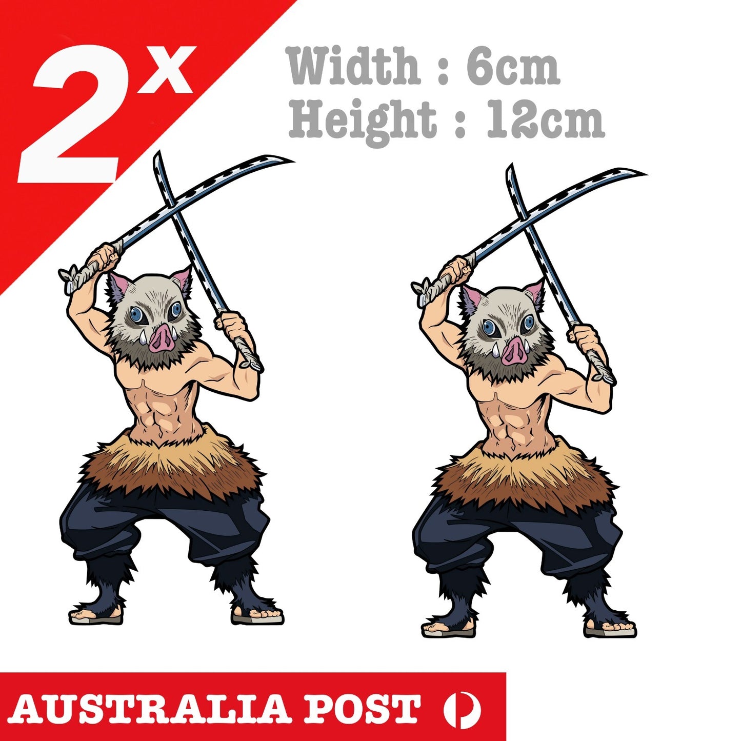 Demon Slayer INOSUKE Hashibira Peeking Anime JDM Car Sticker 