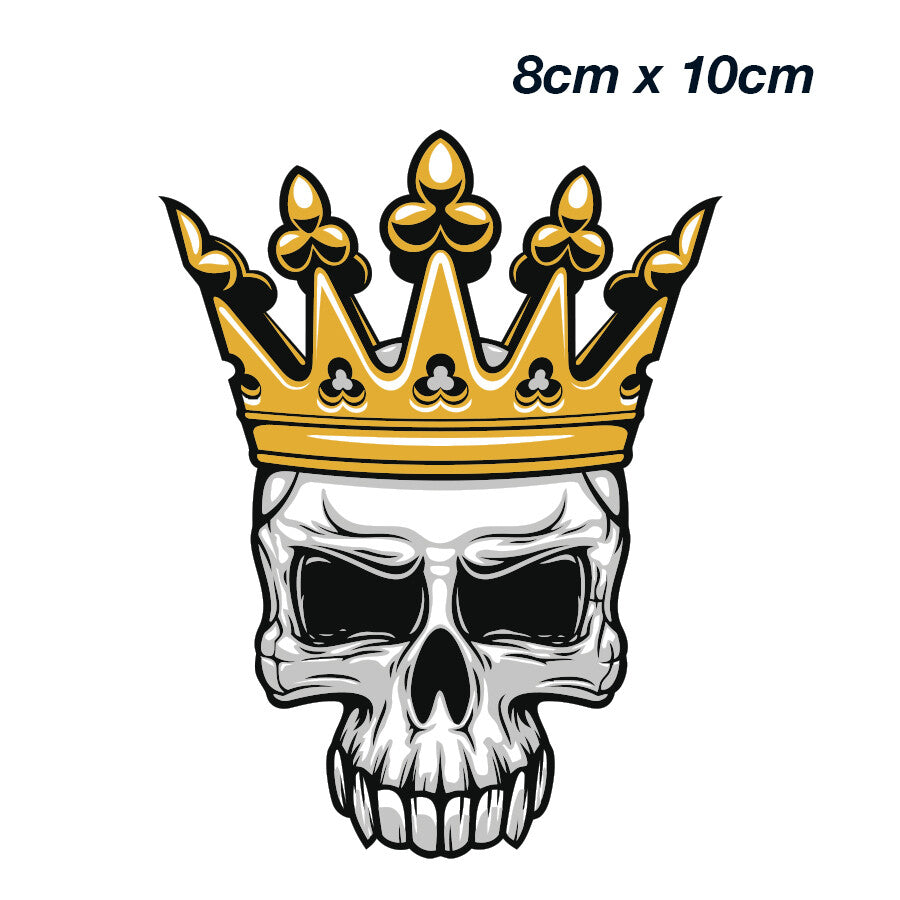 Skull King with Crown, Motorcycle, Truck, Ute, Cat Skull Sticker