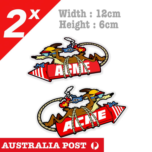 Road Runner Wile E. Coyote funny Laptop , Car Vinyl, ACME Co Stickers