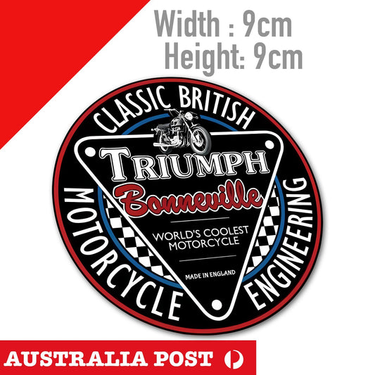 Triumph Bonneville T120 Motorcycle Logo, Vintage, Made In England Sticker