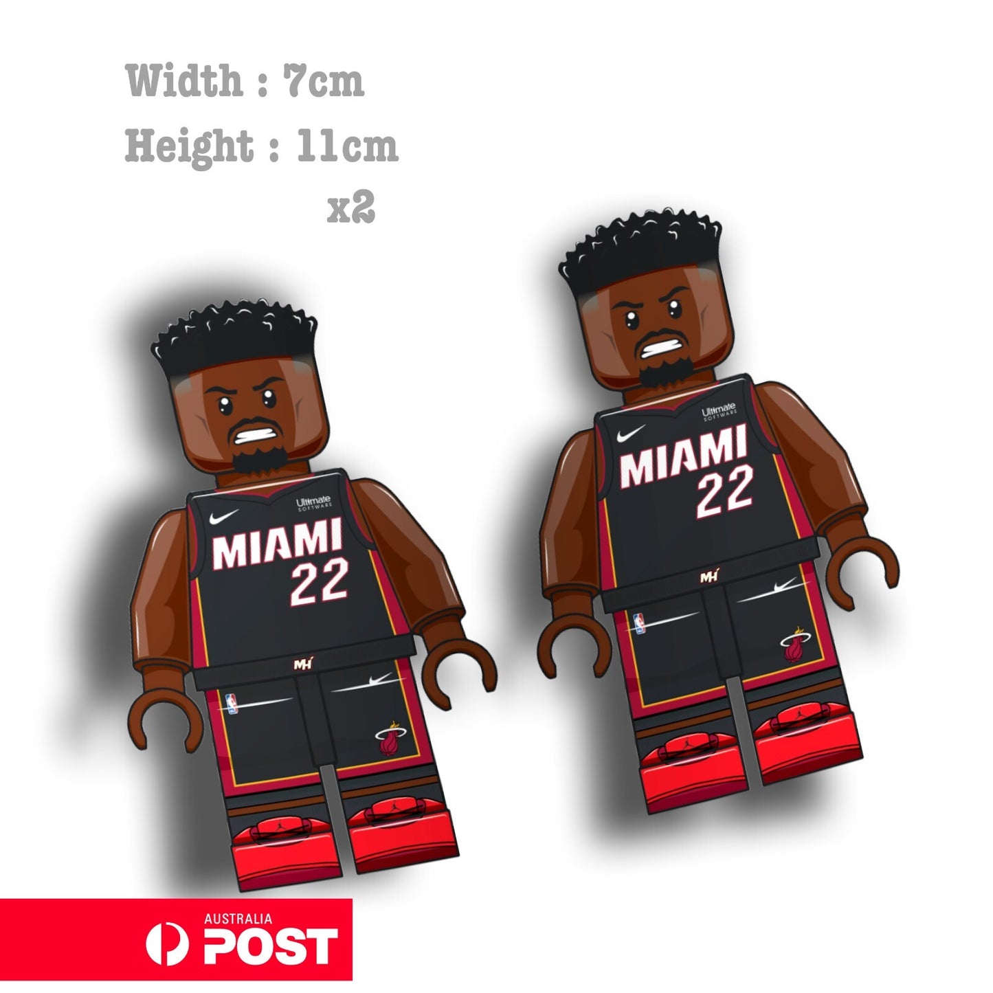 NBA Lego MIAMI Jimmy Butler Basketball Player Nike Basketball  Vinyl  Sticker 