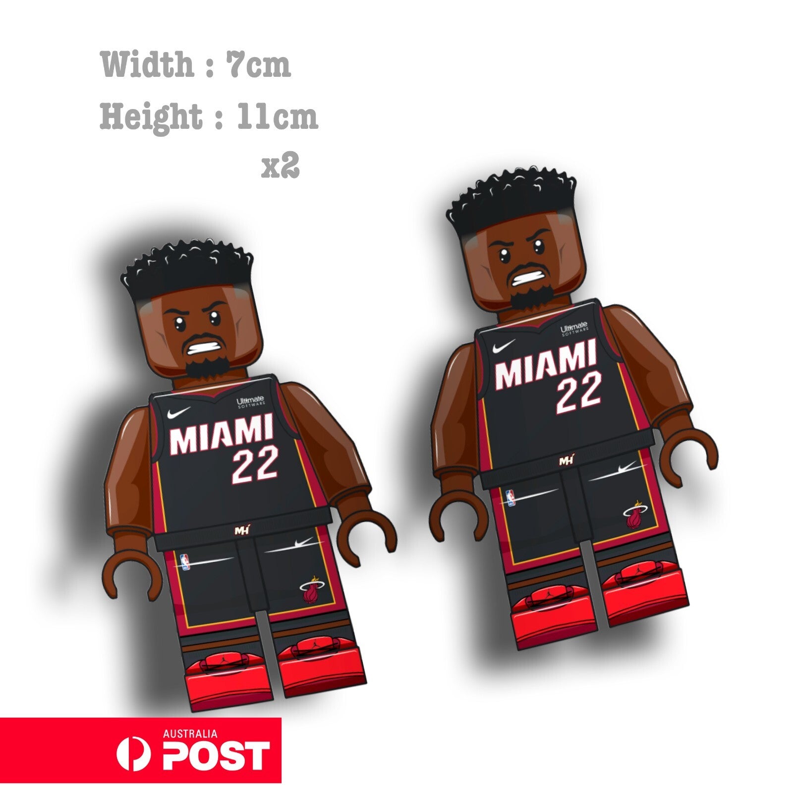 NBA Lego MIAMI Jimmy Butler Basketball Player Nike Basketball  Vinyl  Sticker 