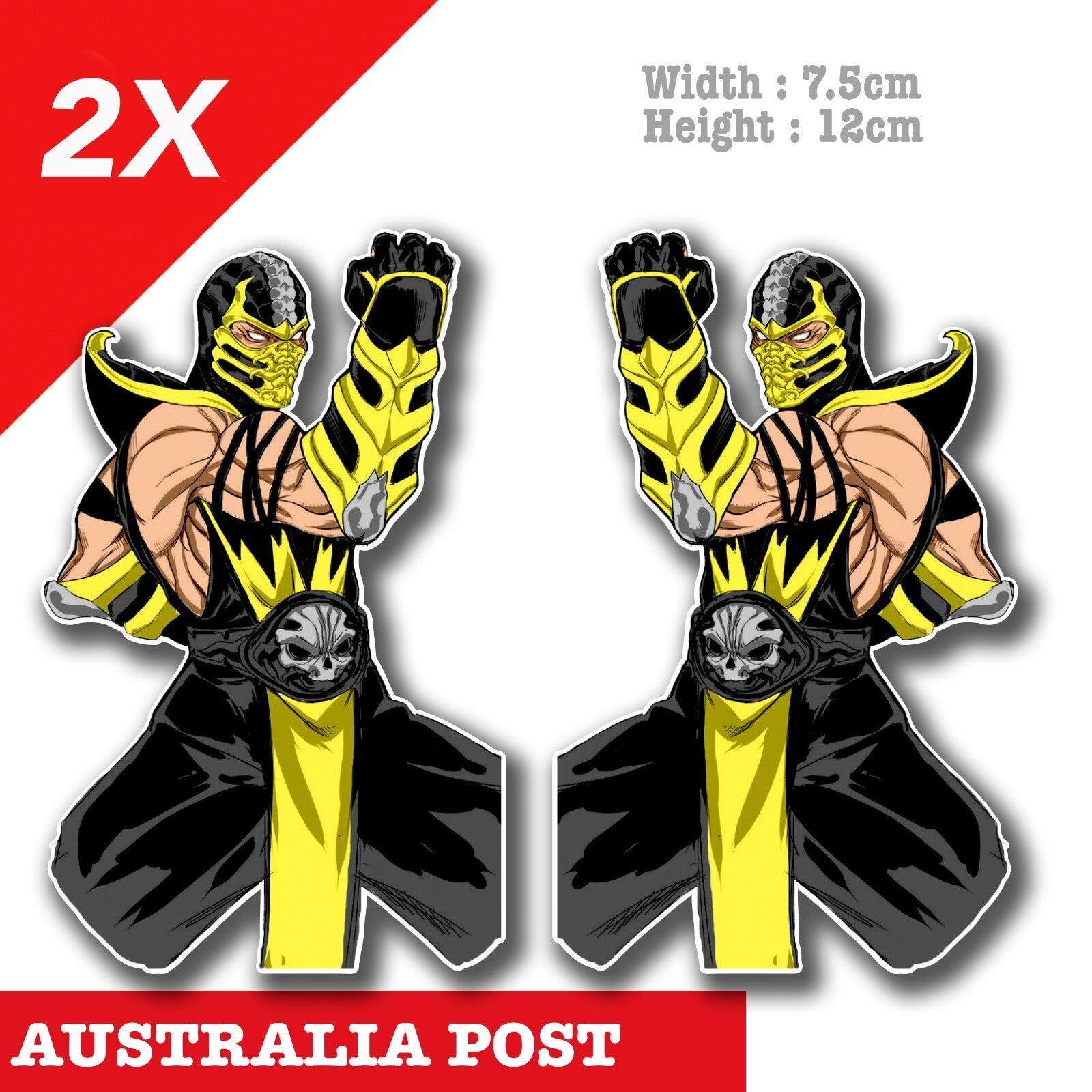 MortalCombat, Scorpion Fighter, Mortal Combat Fighter,   Decal Sticker