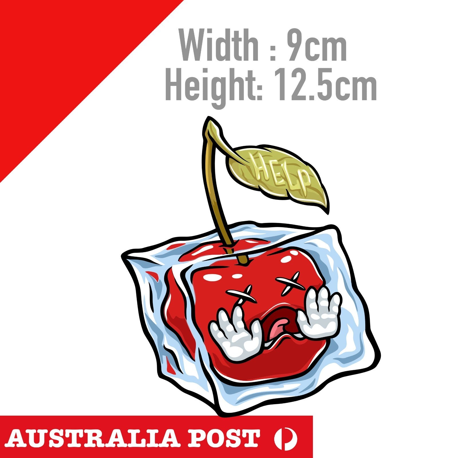 Cherry In Ice Funny Laptop , Car  Decal Sticker 