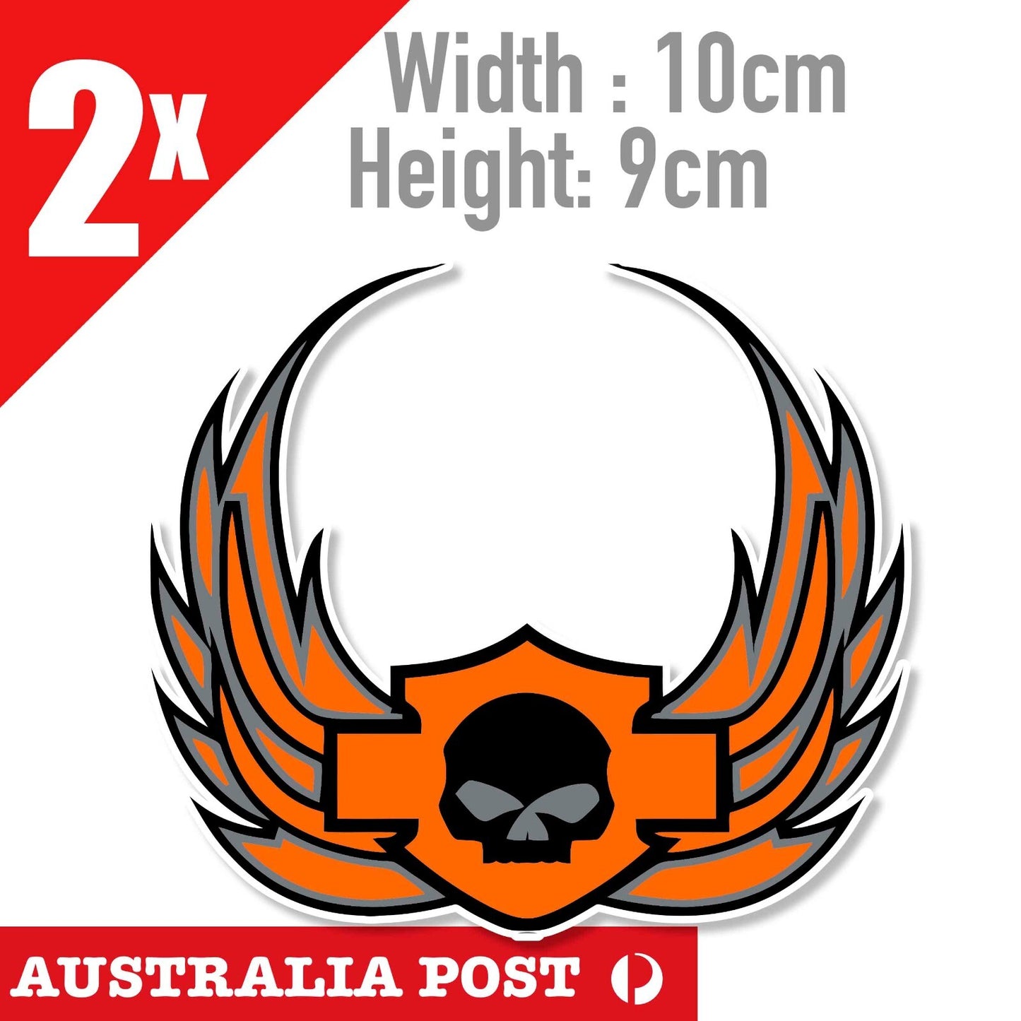 Harley Davidson Skull Head Logo Sticker