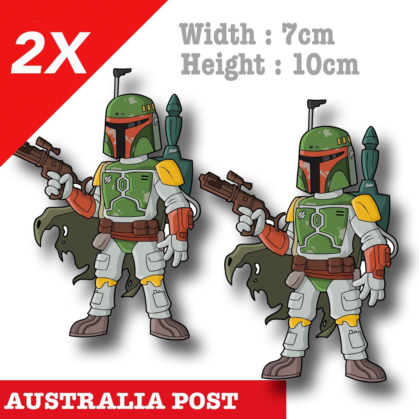 The Mandalorian Bounty Hunter , The Simpson Funny Star Wars Vinyl  Stickers