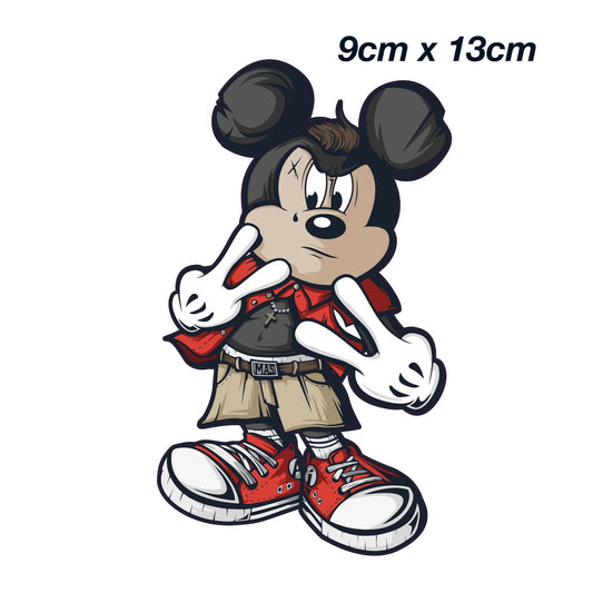 Disney Peace Out Mickey Mouse Gagster JDM Sticker 