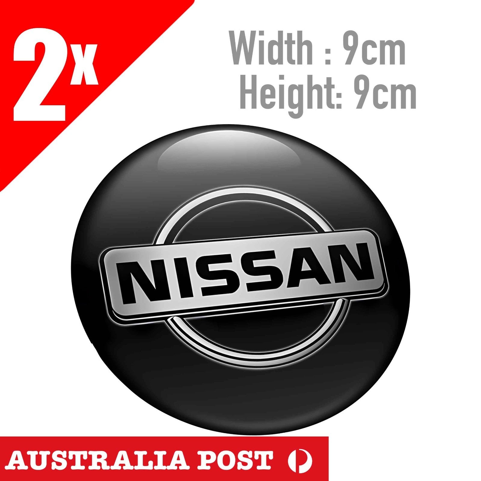 NISSAN Logo Round  Black Sticker