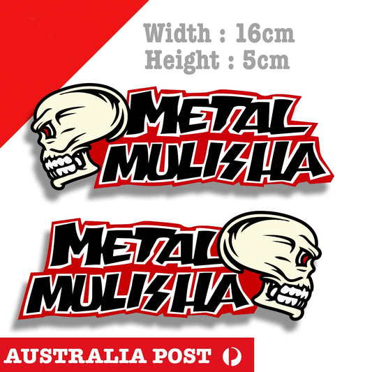 Motorcycle Helmet Metal MULISHA Skull Green Helmet logo decal Stickers