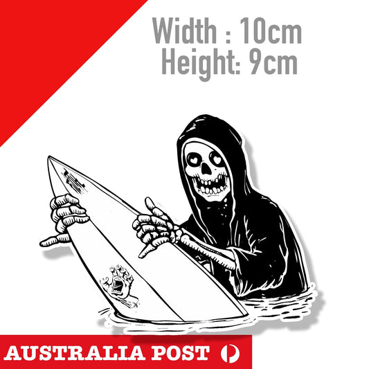 SANTA CRUZ Skull Ripper Surfer ,  Beach, 4x4, Off Road Sticker