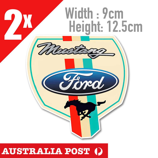 Ford Shield Vintage Chrome - Ford Falcon , Focus logo Decal Stickers