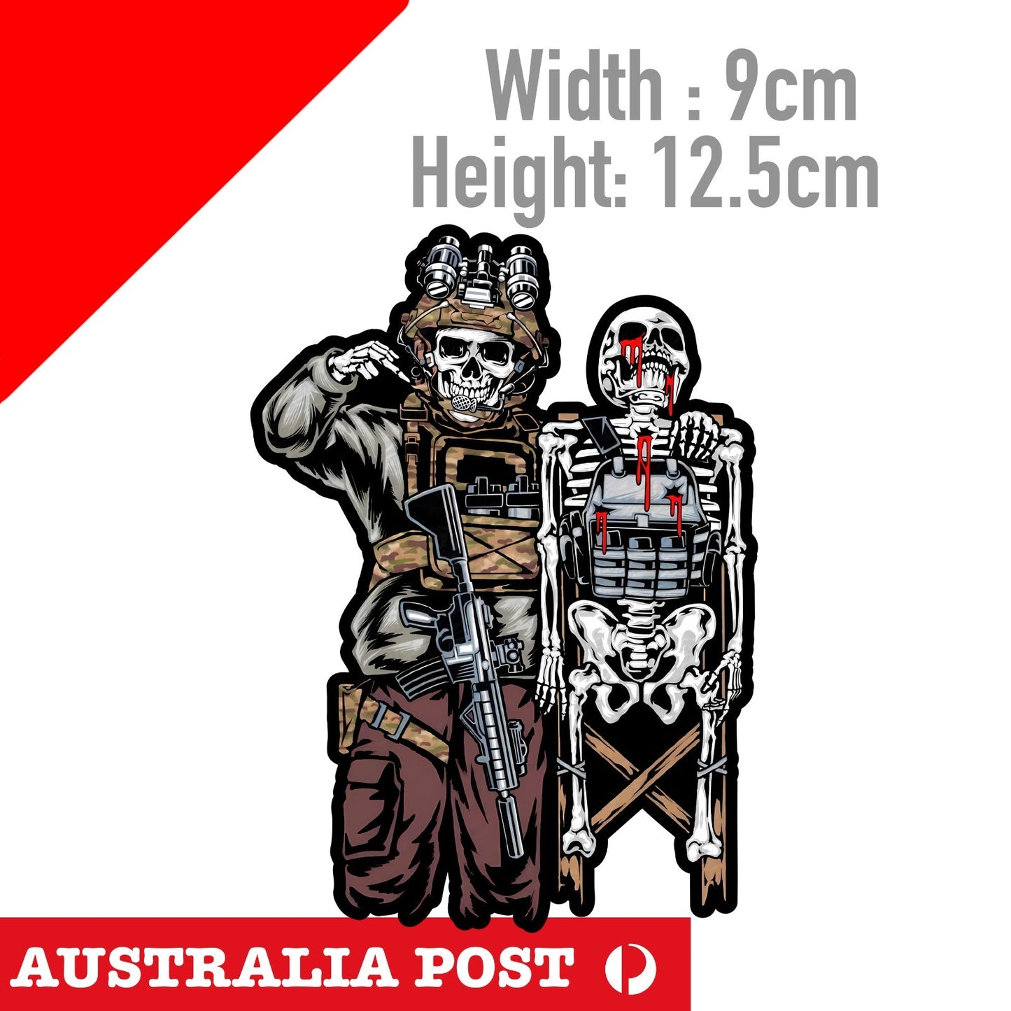 Skull Soldier Tactical Gear Funny  Sticker