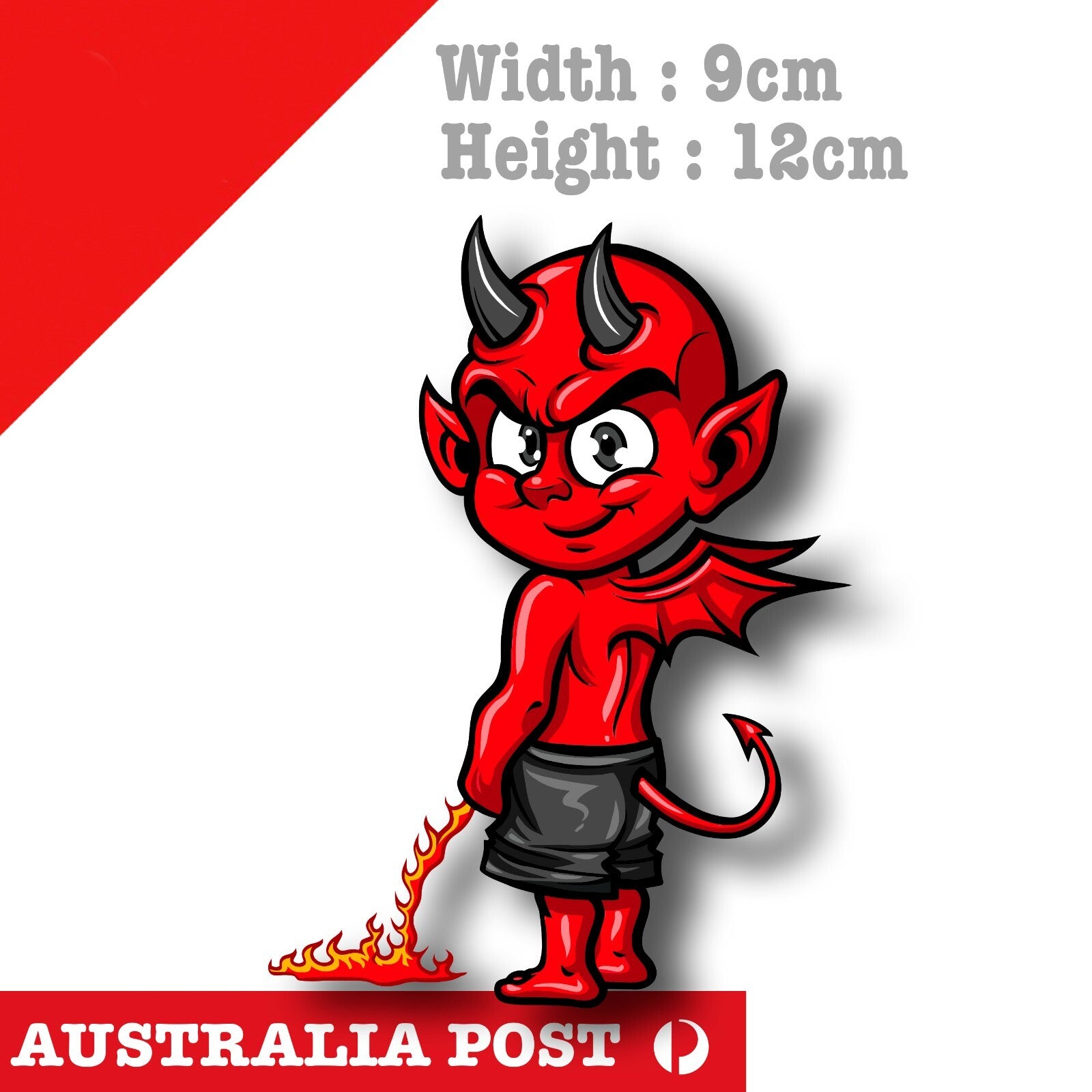 Devil Pee, Funny Devil Peeing, Funny Sticker