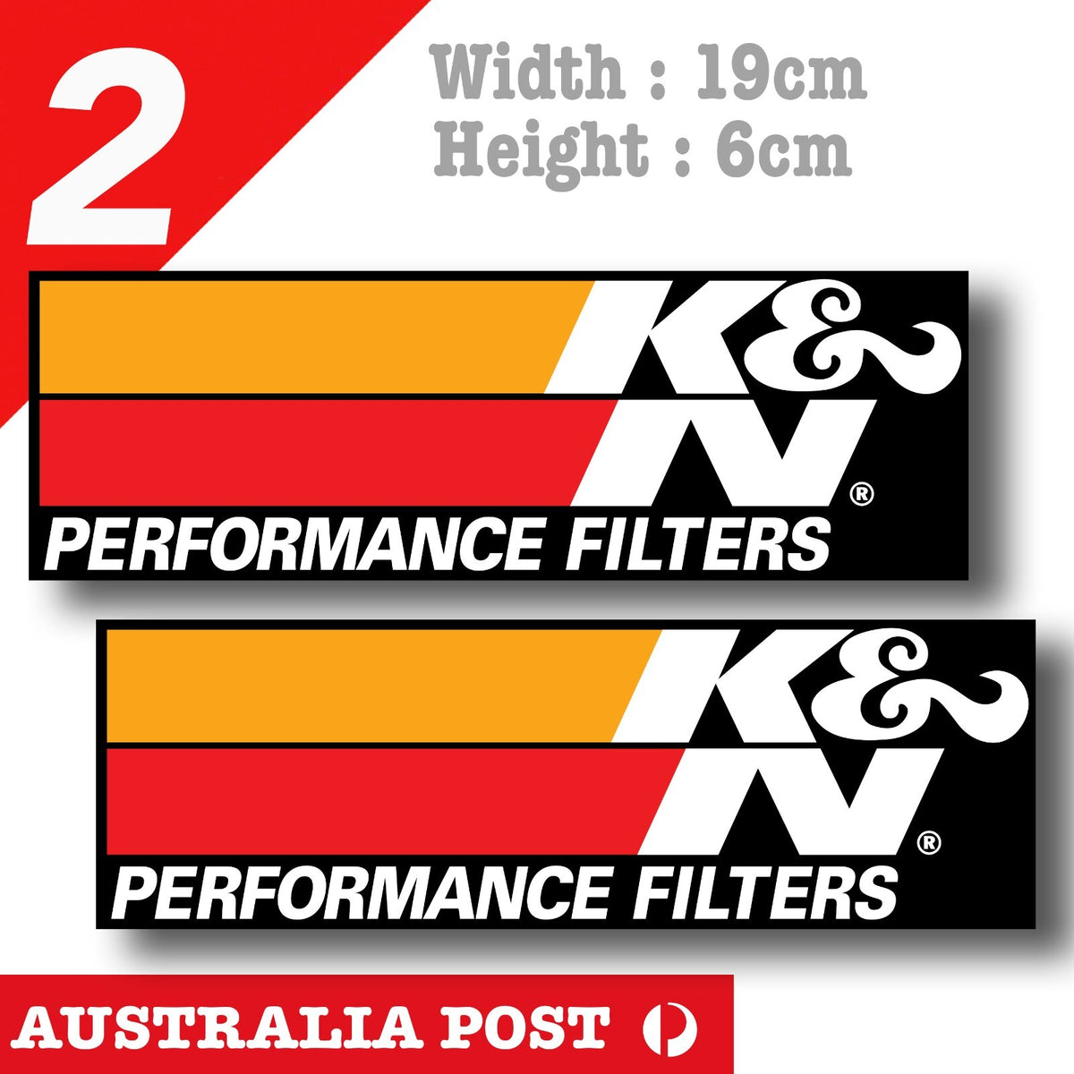 K&N Performance Filter Black Laptop , Car  Vinyl  Stickers