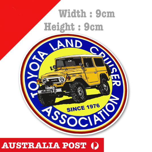 TOYOTA Land Cruiser  1984 Yellow Toyota LandCruiser FJ45 Round Badge Sticker