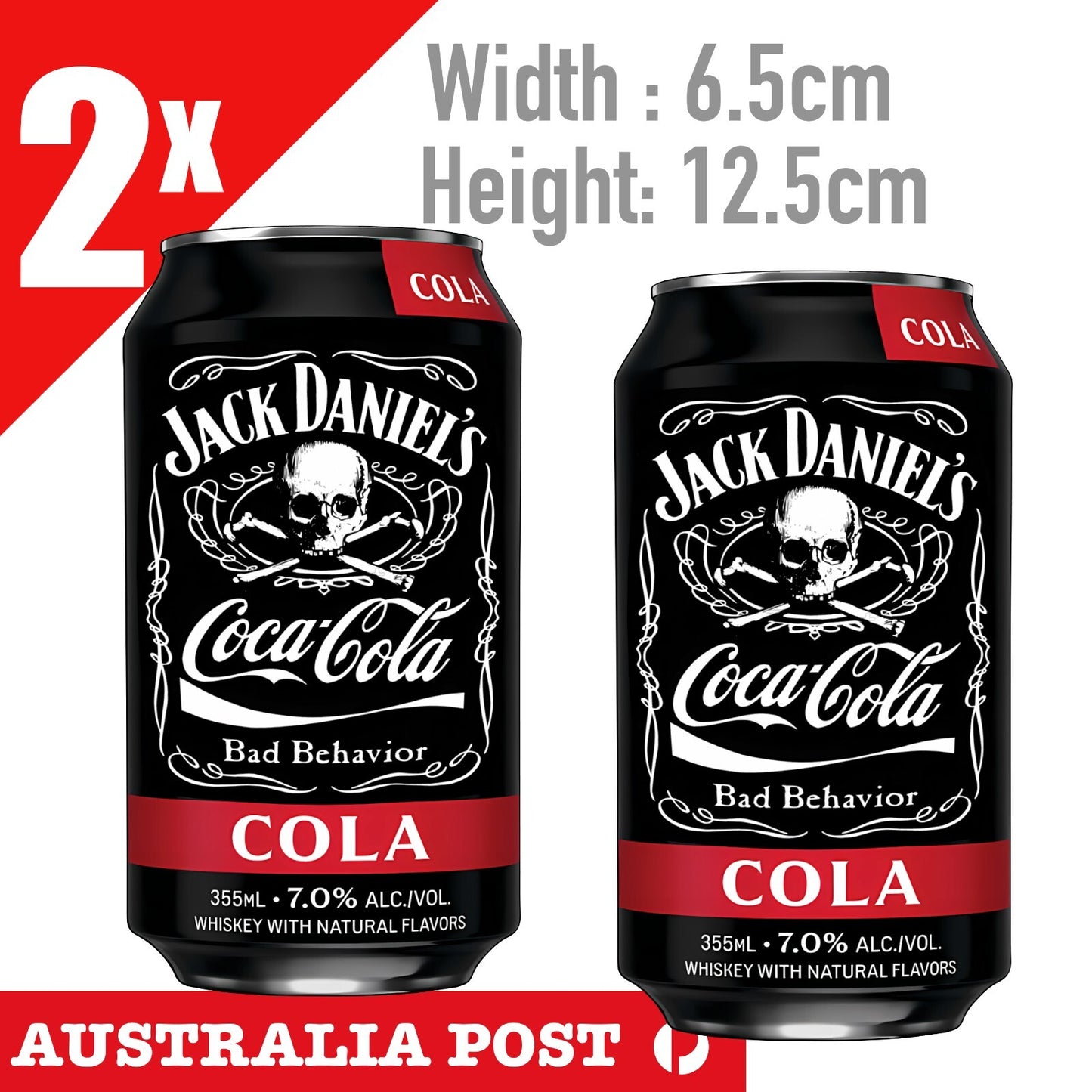 Coca Cola CAN SKull KING Jack Daniel Whiskey Skull, BAD BEHAVIOR  Stickers