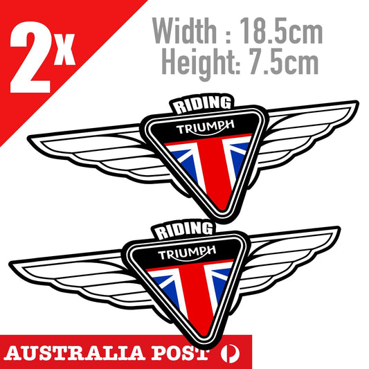 TRIUMPH Motorcycle Logo Wings, Motorcycle, Helmet, Fuel Tank  Stickers
