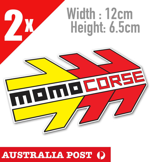 MOMO CORSE, Performance Racing & Road Wheels Logo Stickers