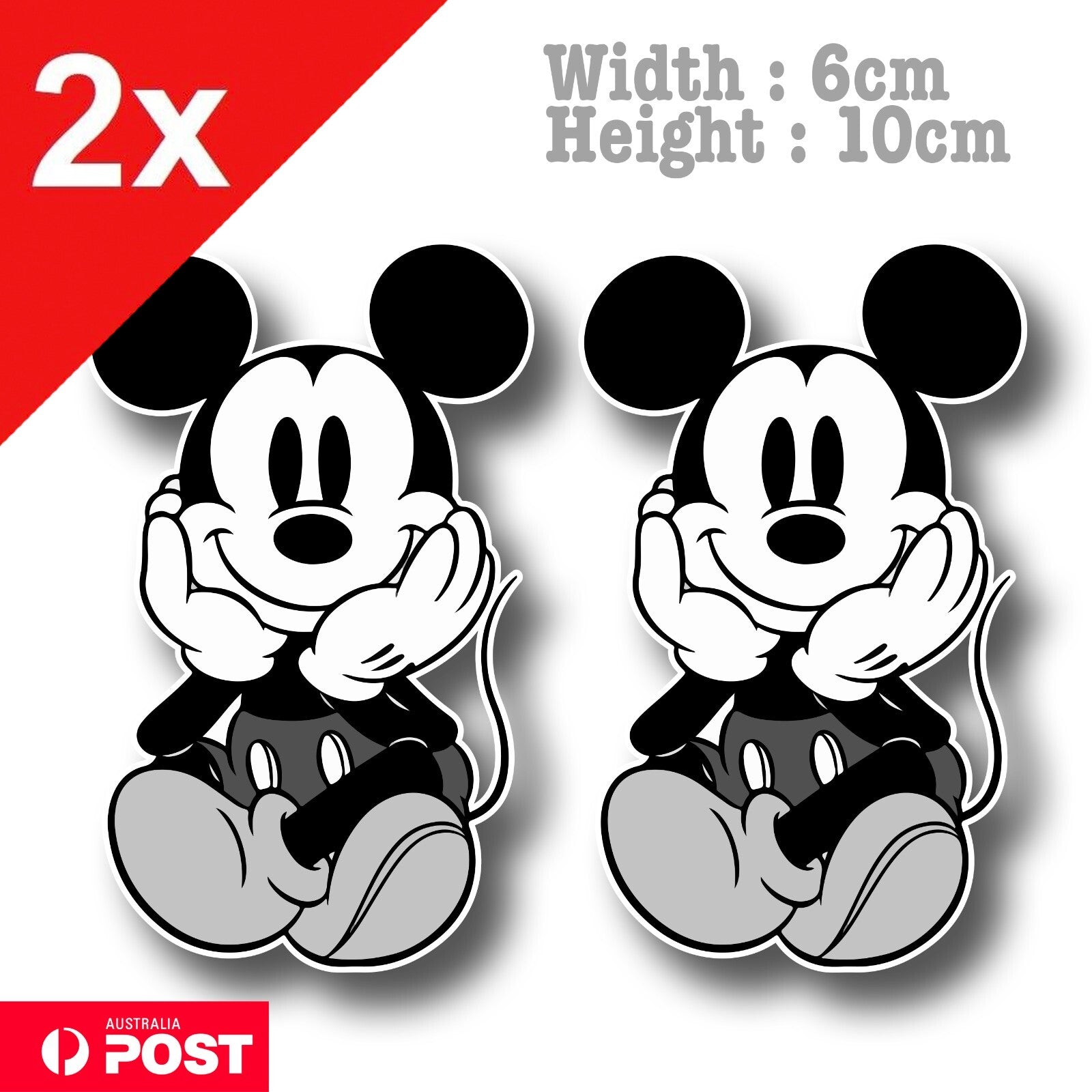 Mickey Mouse Sitting Cute Funny Sticker