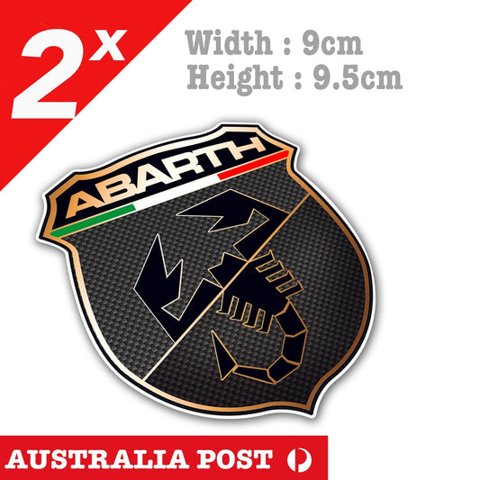 Abarth Logo , Fiat Abarth Turbo Racing, Logo, Abarth Carbon Fiber Logo Sticker