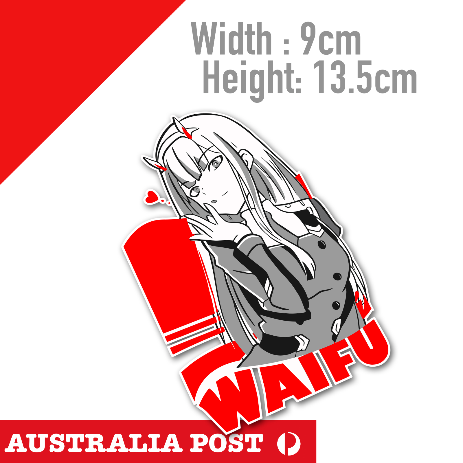 Darling in the Franxx Zero Two Senpai Peeking Anime WAIFU JDM  Sticker