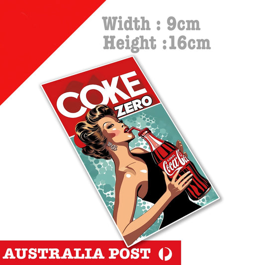Coca Cola ZERO Sexy Girl Vintage Sexy Pin up Girl Laptop , Car  Toobox  Sticker