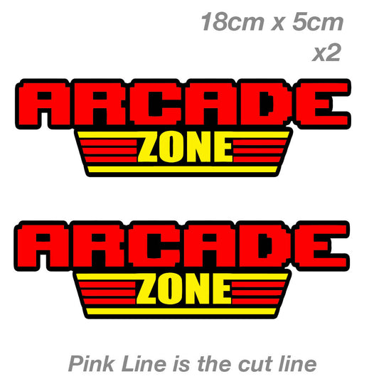 Arcade Zone Retro Game Decal Sticker 