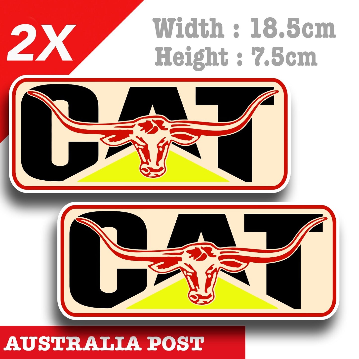 Caterpillar Bull Head Logo Decal Stickers